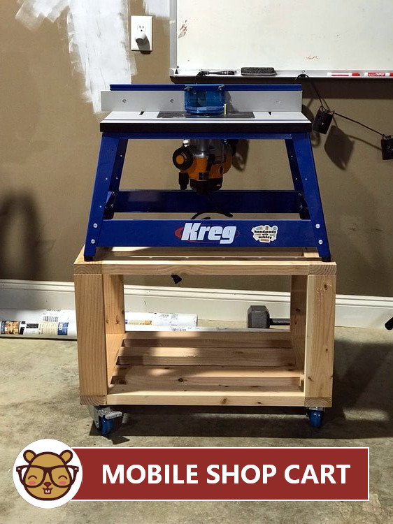 Mobile Shop Cart for Benchtop Router | DIY Woodworking ...